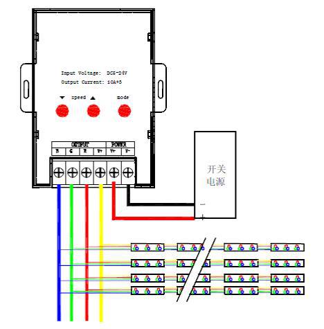 led控制器接线图图片
