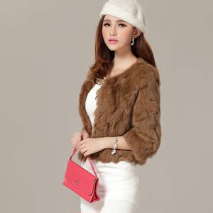 特价批发欧美时尚大气精品爆款一件代发桐乡女式獭兔毛短款皮草女