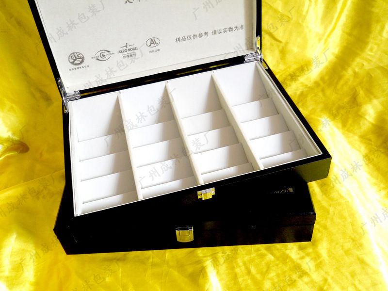 pvc木盒仿皮盒环保无漆木盒人造石样品盒展示盒
