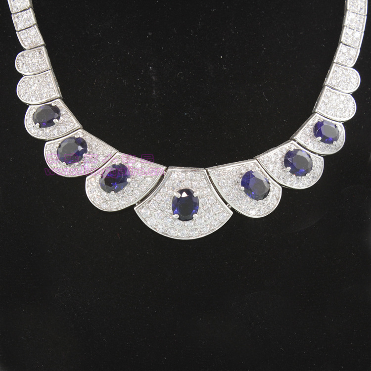 亮雅丽人锆石项链 韩版高贵经典 优雅时尚潮流饰品 满钻套链首饰