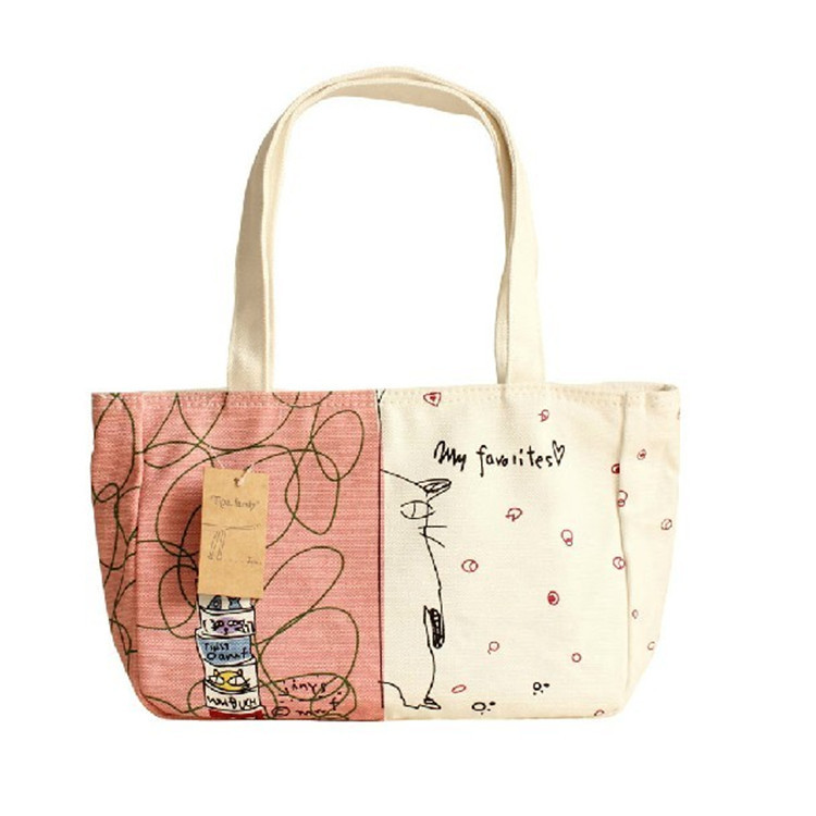 厂家供应新款帆布包外贸包包潮女单肩包女式包韩版日单neko猫咪
