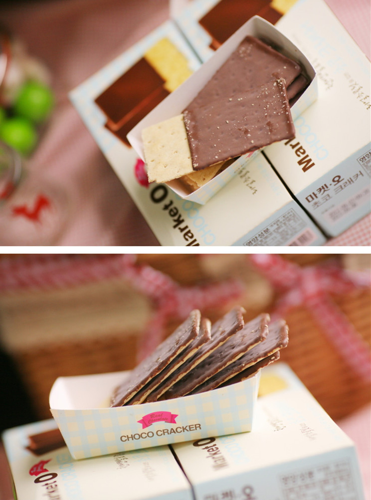 韩国进口 好丽友marketo系列天然有机酸奶巧克力酥苏打饼干96g