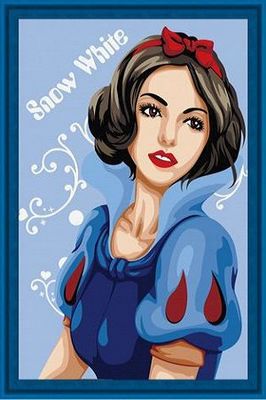 厂家批发 diy 新白雪公主20x30 家居 数字油画 油画 装饰油画