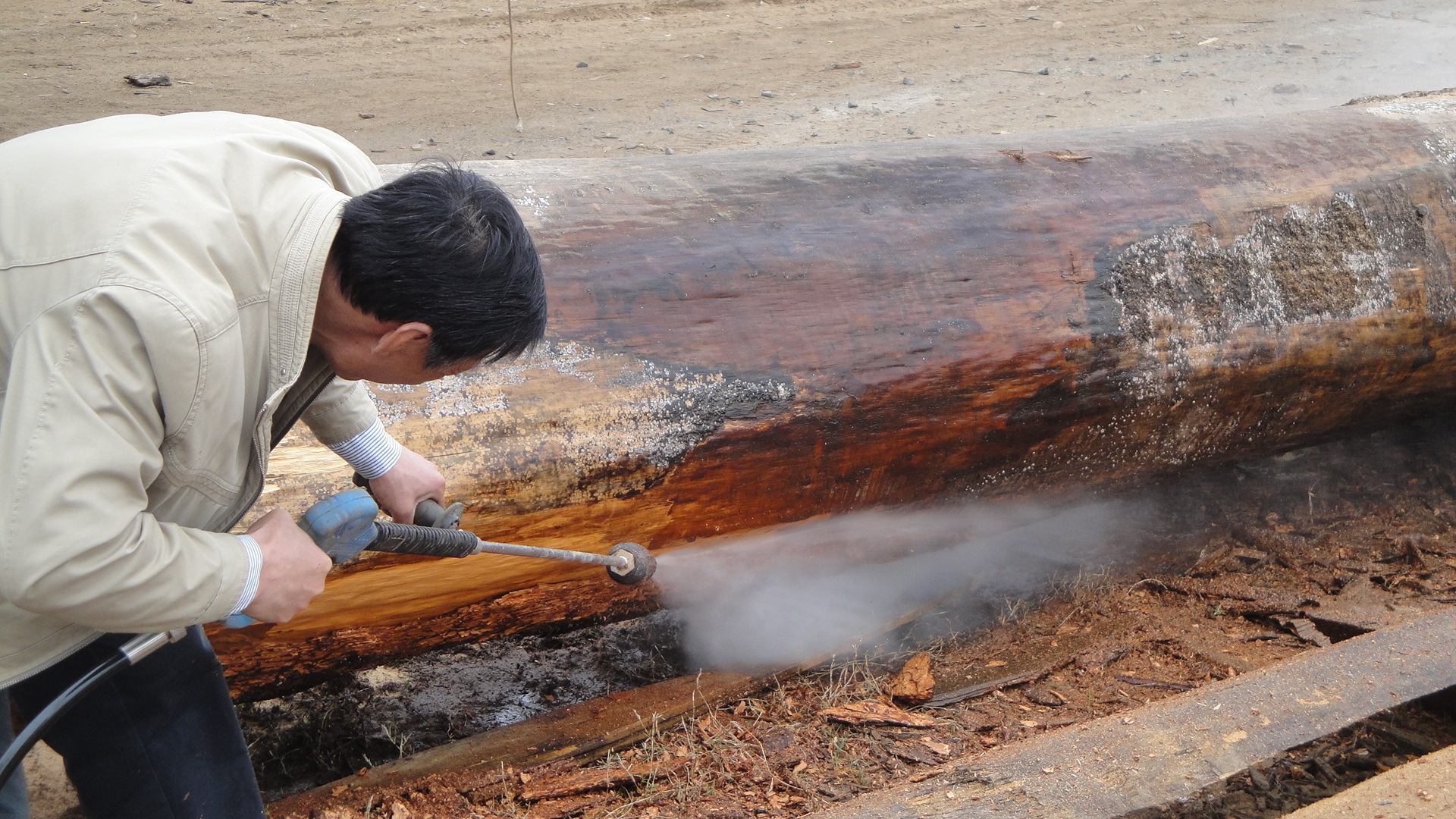 供应木材加工剥离树皮高压清洗机