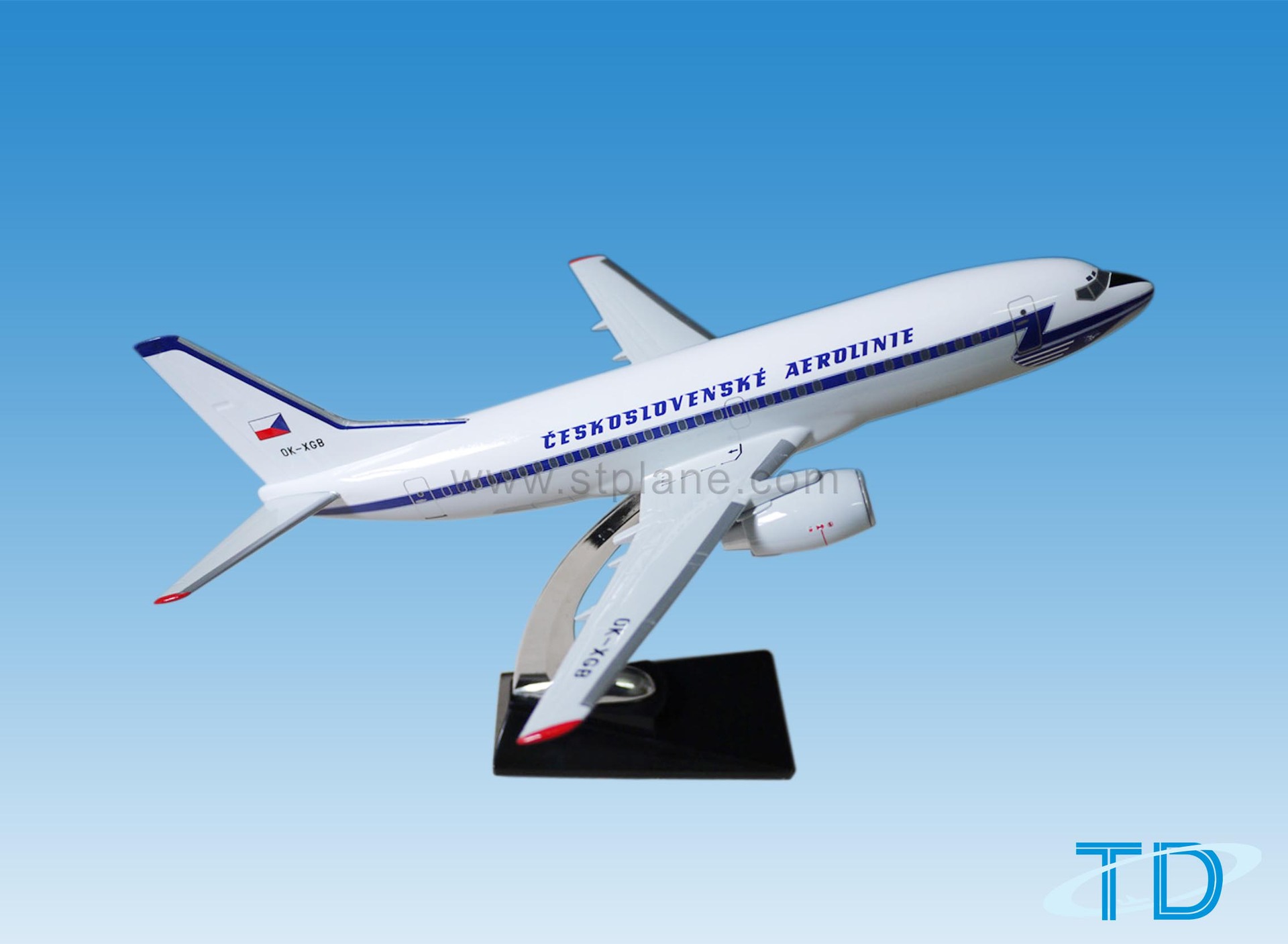 树脂仿真飞机模型b737-500csa 比例 1:100