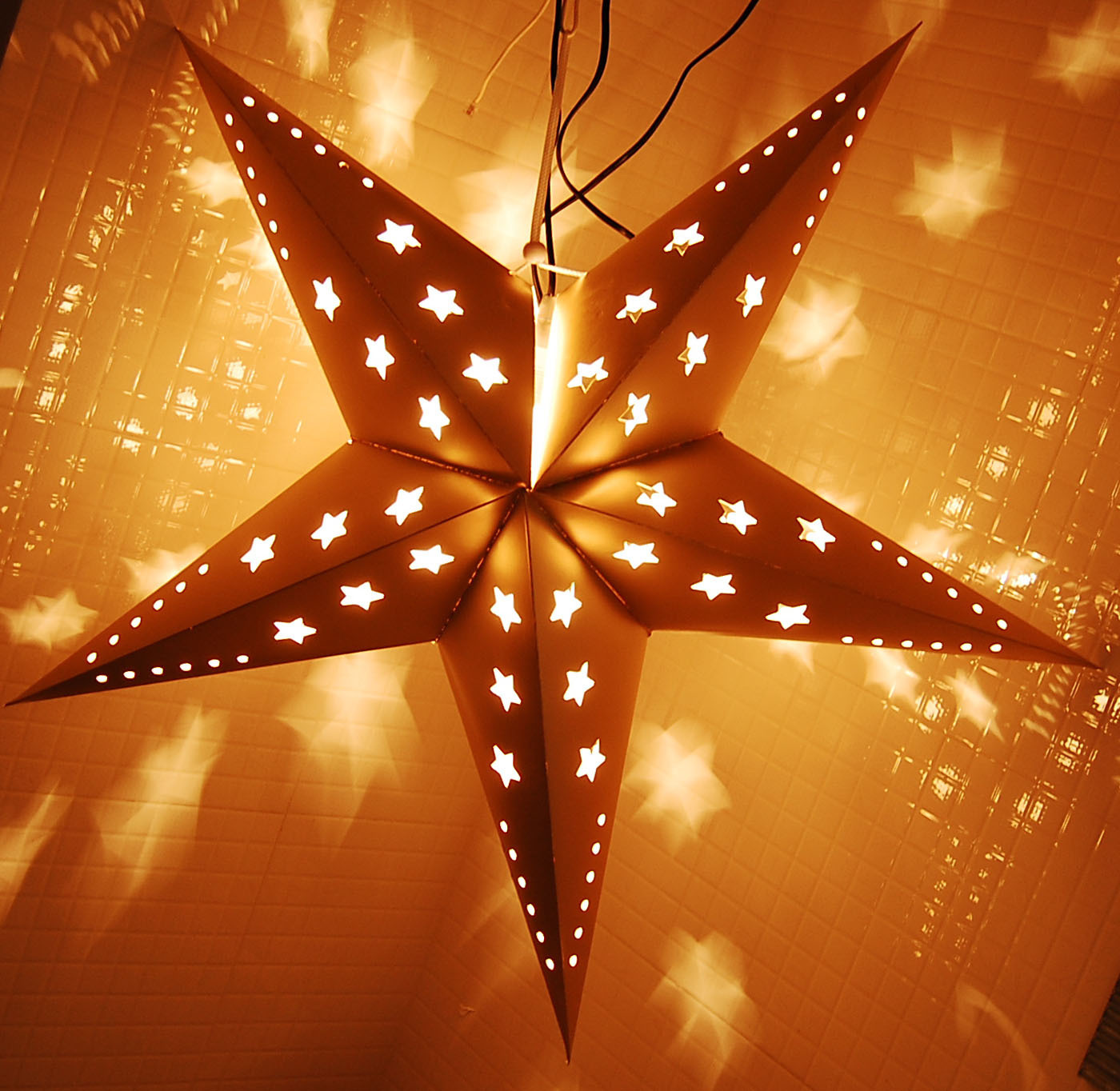 【厂家直销】外贸出口热销五角星灯 五角星纸灯笼批发