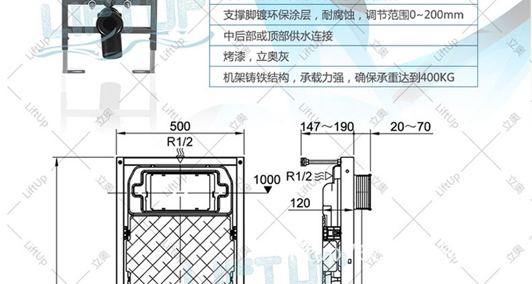 立奧原廠全新高級水箱 015隱藏式水箱 地排馬桶移位 同層排水必備