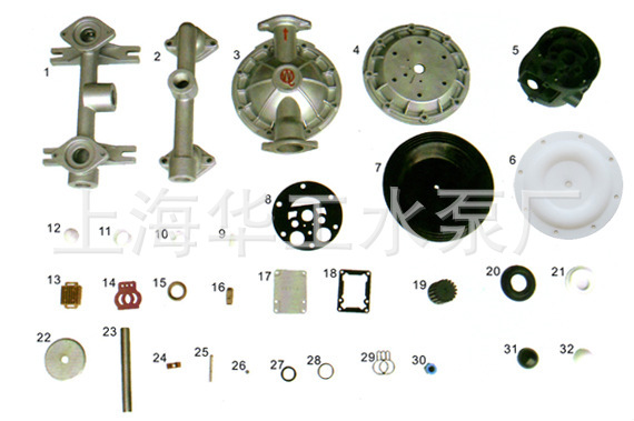 厂家供应k型气动隔膜泵配件 qby-k配件 经久耐用 耐磨损 放心产品