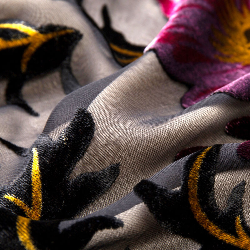 高贵立体真丝植绒宽松长袖连衣裙子2013秋冬季新款女装秋装有大码