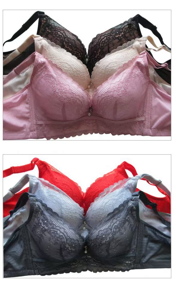 秋冬新款单件三排扣调整收副乳聚拢文胸女内衣一件代批发生产