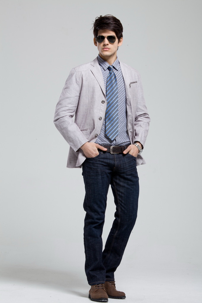 2013新款 专柜正品 男士 男式 男 金丝狐 休闲 夹克 大量批发