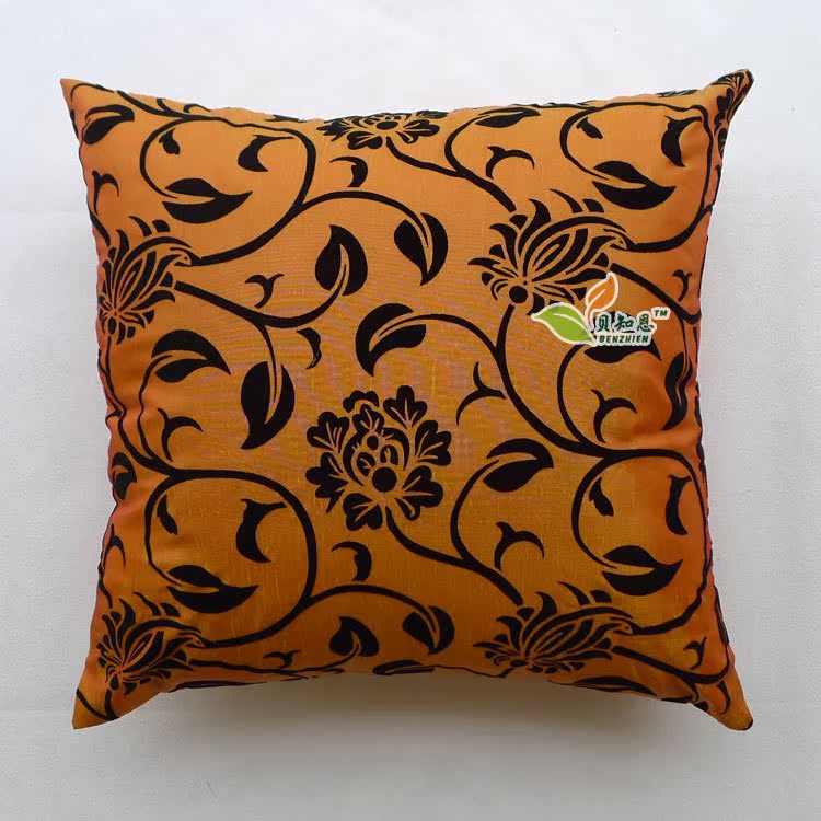 植绒抱枕 床头靠垫 办公室腰靠 多色供选41*41cm 批发