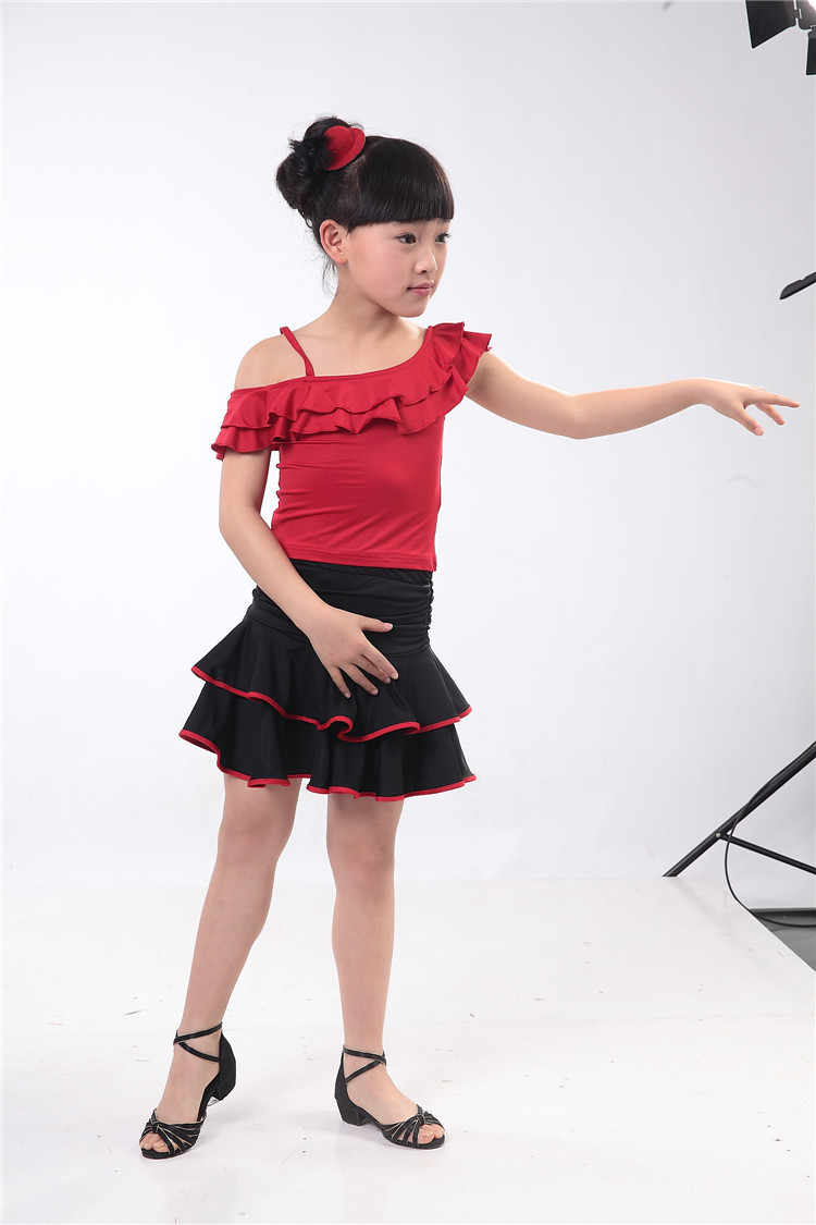 儿童舞蹈服装拉丁舞裙女儿童 新款拉丁舞演出服