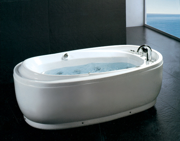 佛山尊美卫浴厂家直销优质亚克力白色浴缸 可按摩