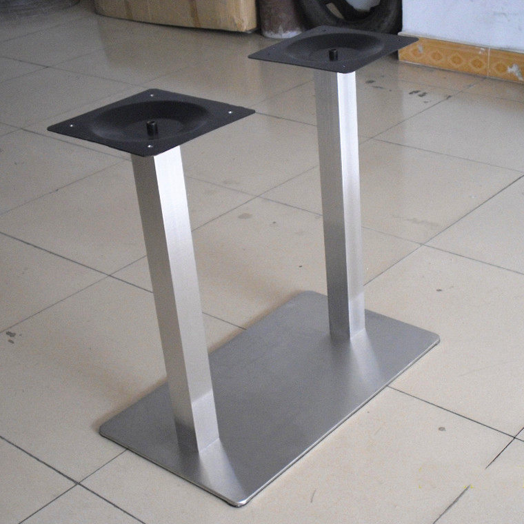 帆天五金批发不锈钢双柱桌子台脚 不锈钢餐台架 家具五金
