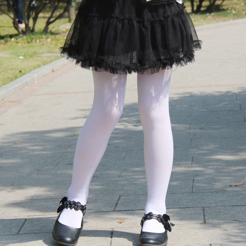 服装鞋帽箱包,钟表眼镜 服饰 袜子 秋冬 女童宝宝白色天鹅绒连裤袜子