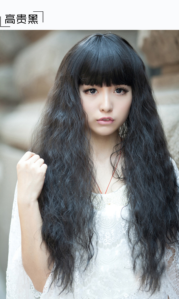 丝逸假发 透气内网 逢松 哑光高温丝 可平可斜中长卷发