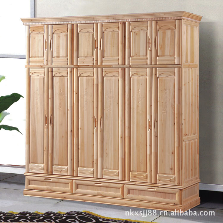 杉木柜子 六门杉木柜子 128#全杉木拆装衣柜图片_11