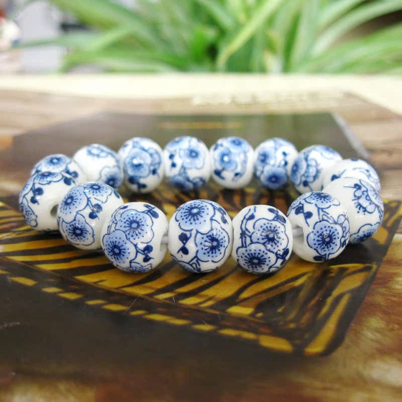 景德镇陶瓷 饰品 首饰 青花瓷 陶瓷手链 珠子手链 民族风 手串