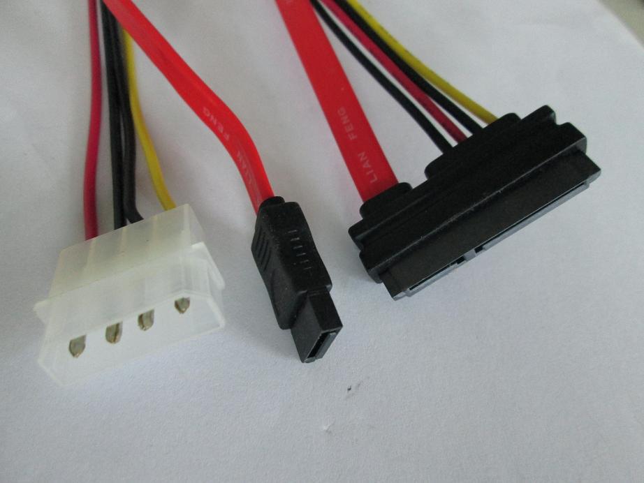 供应sata数据线大4p15p电源线电脑机箱连接线排线复合线