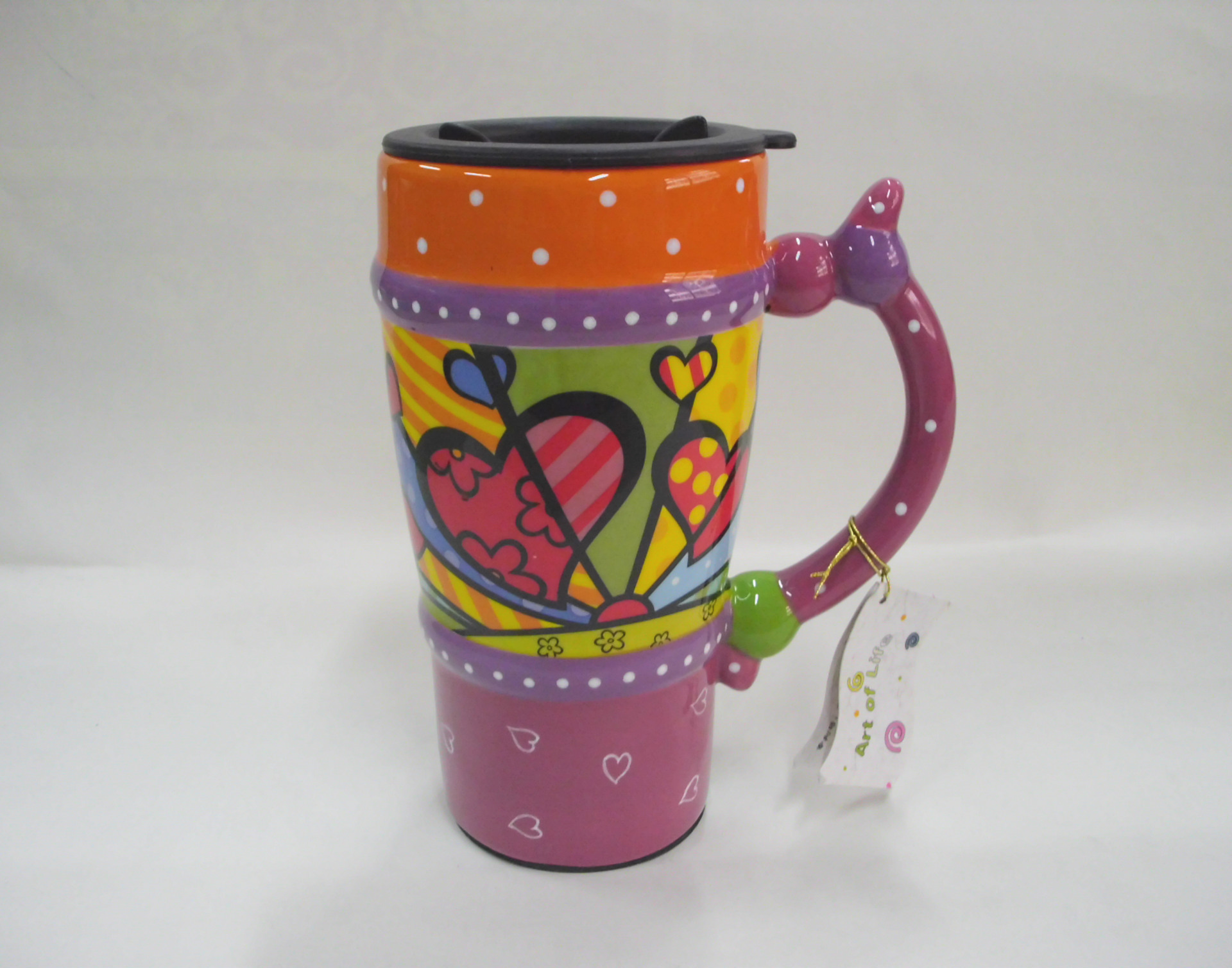 台湾仟度品牌:仟度杯子 陶瓷彩绘杯 时尚杯 马克杯 701