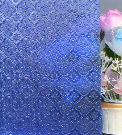 供应优质压花玻璃 印花玻璃原片 有色压花玻璃