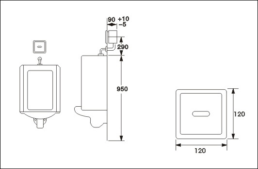 厂家直销 陶瓷小便器 全自动感应冲水挂式小便斗 可贴牌