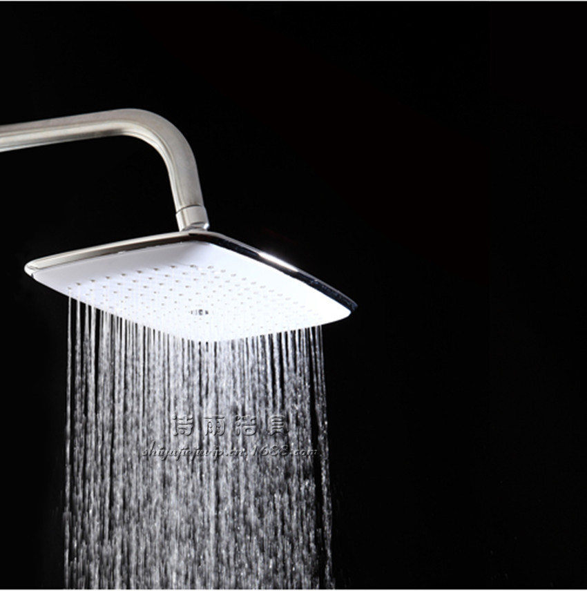 新款白色长方形顶喷花洒套装 淋浴喷头