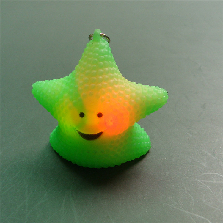 工厂直销海星小夜灯 闪光七彩挂件小夜灯 发光企业礼品小夜灯