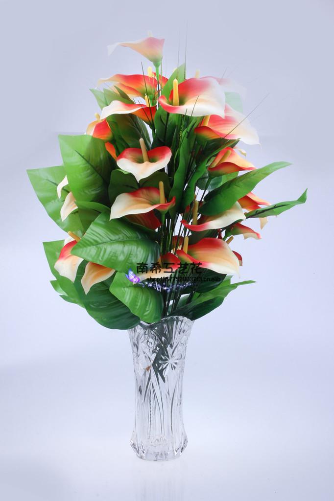 工厂直销批发仿真花 仿真马蹄莲精美工艺花仿真马蹄莲 花艺设计