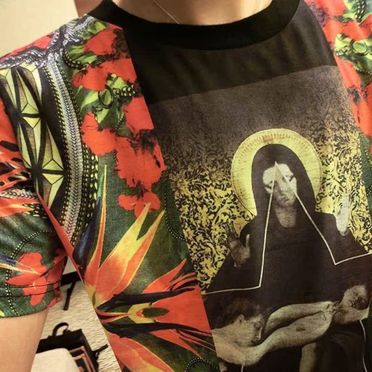 2013新款givenchy纪梵希圣母男装时尚欧美时尚短袖t恤 男女 933