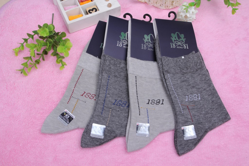 厂家直销 nino1881手工缝头精梳棉男士休闲袜-「袜子」-马可波罗网
