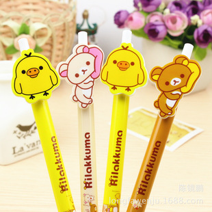 厂家直销,韩版轻松熊卡通造型自动铅笔,学生学习用品 创意文具
