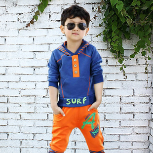 雏鹰之星 秋季童套装 男童套装 2013新秋韩版蜗牛条纹拼接童套装