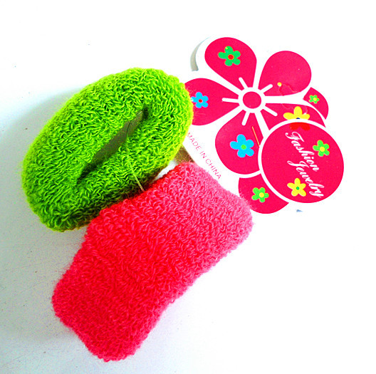 jf5 棉纱毛球皮筋发圈 韩版饰品