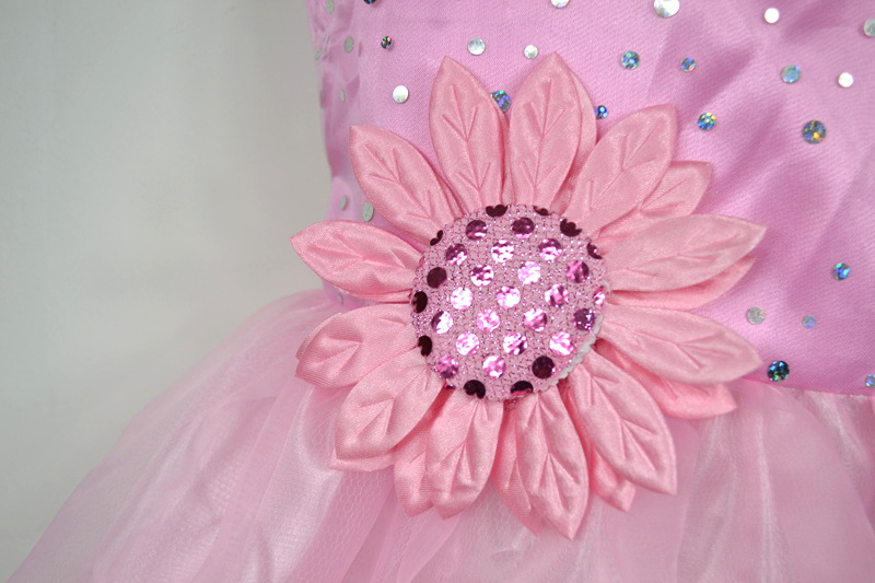 童装厂家直销 向日葵花时尚可爱表演服吊带裙