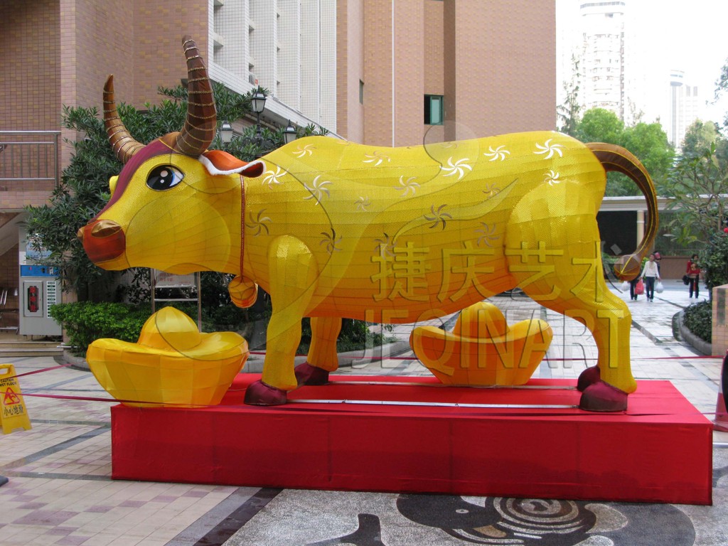 金牛彩灯/花灯/灯笼(无现货,需定制生产)