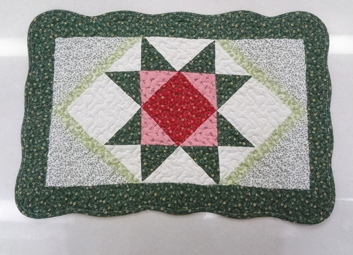 安思娅 拼布系列衍缝工艺田园风地垫 门厅垫