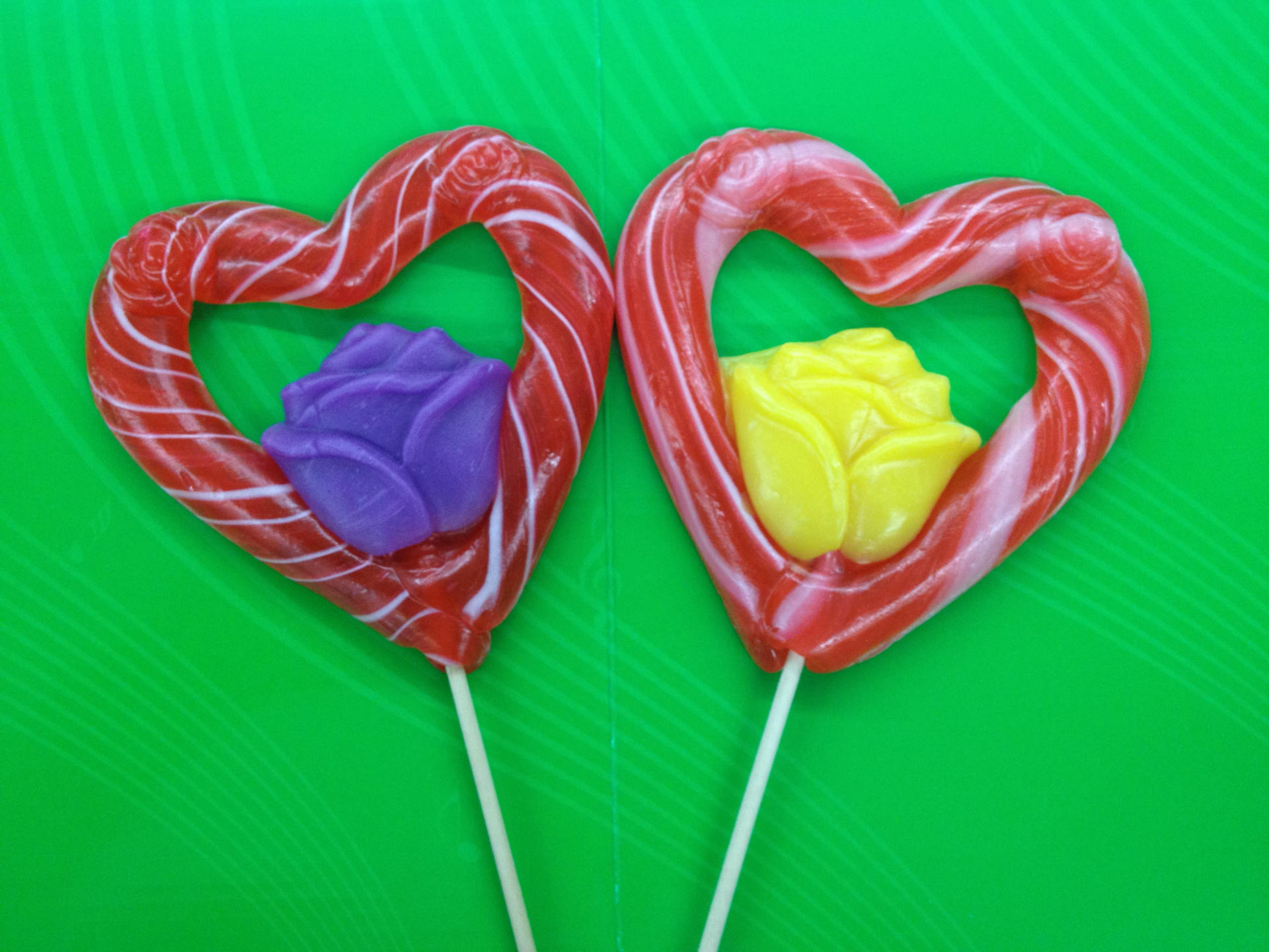 糖果批发 造型硬糖 心中的玫瑰 棒棒糖 150g*12支一盒