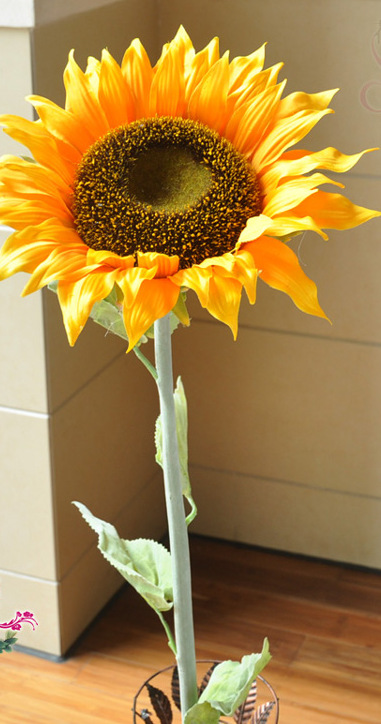 全网热销单头大号太阳花向日葵高档仿真花绢花假花客厅装饰花