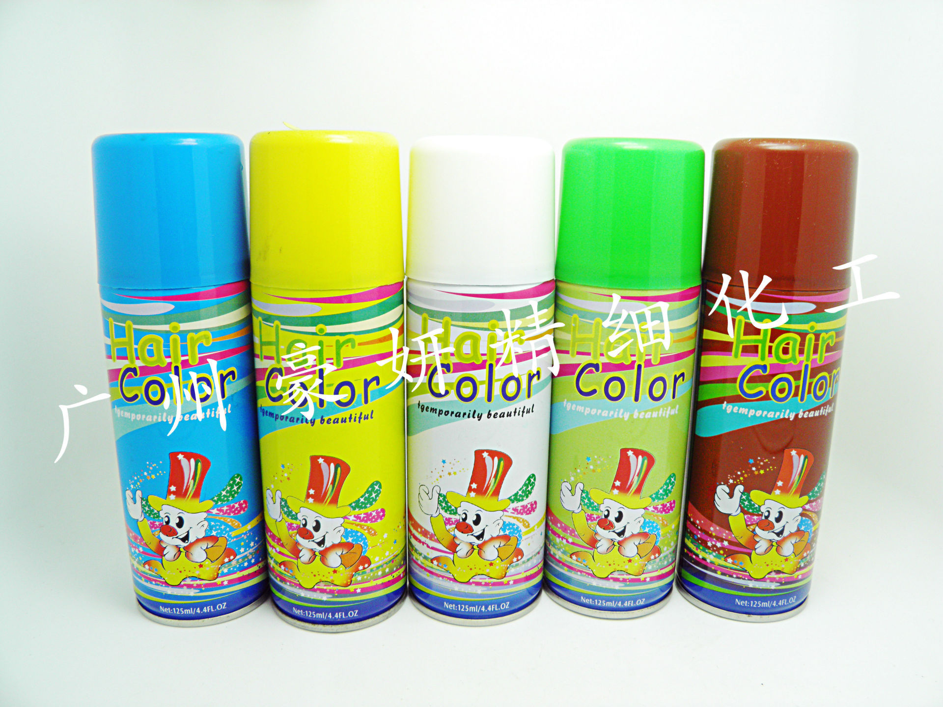 批发供应美发彩喷/彩色喷发胶/一次性染发喷雾/颜色干胶
