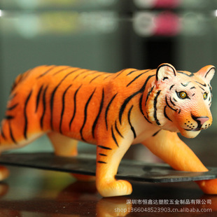 厂家直供 搪胶玩具塑胶玩具 动物造型 塑料老虎玩具塑料公仔