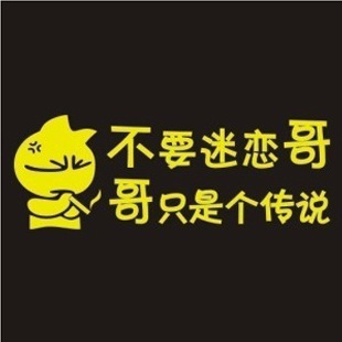 时尚车贴批发 特价汽车贴纸 反光贴 ct055不要迷恋哥 多款可选