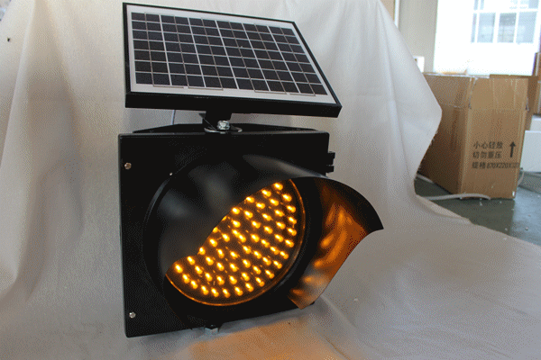 宇鑫led太阳能交通黄慢爆闪灯 交通警示灯 道路口频闪灯30cm