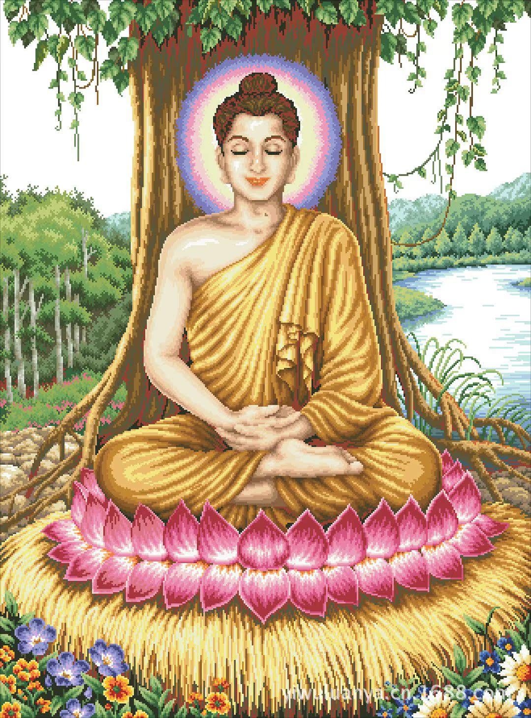 特价 树脂方钻5d钻石画厂家 钻石十字绣 印度佛 混批