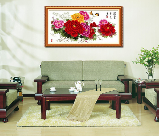 100精准印花十字绣 80286满堂红十字绣 十字绣批发 十字绣厂家