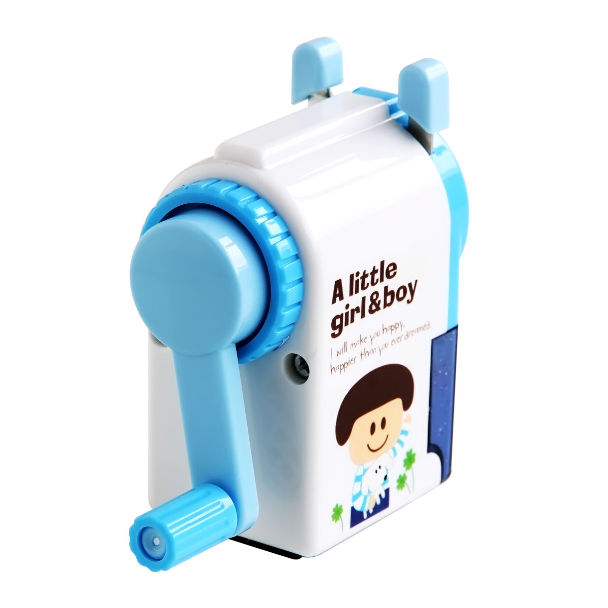 官方正品得力0641学生手摇削笔器大容量笔屑盒防滑底垫批发特价