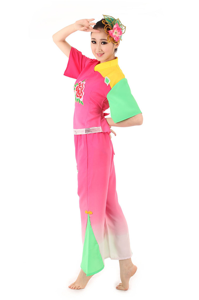 民族秧歌服 民族服演出舞台舞蹈服装/广场秧歌舞服装】价格,批发,供应