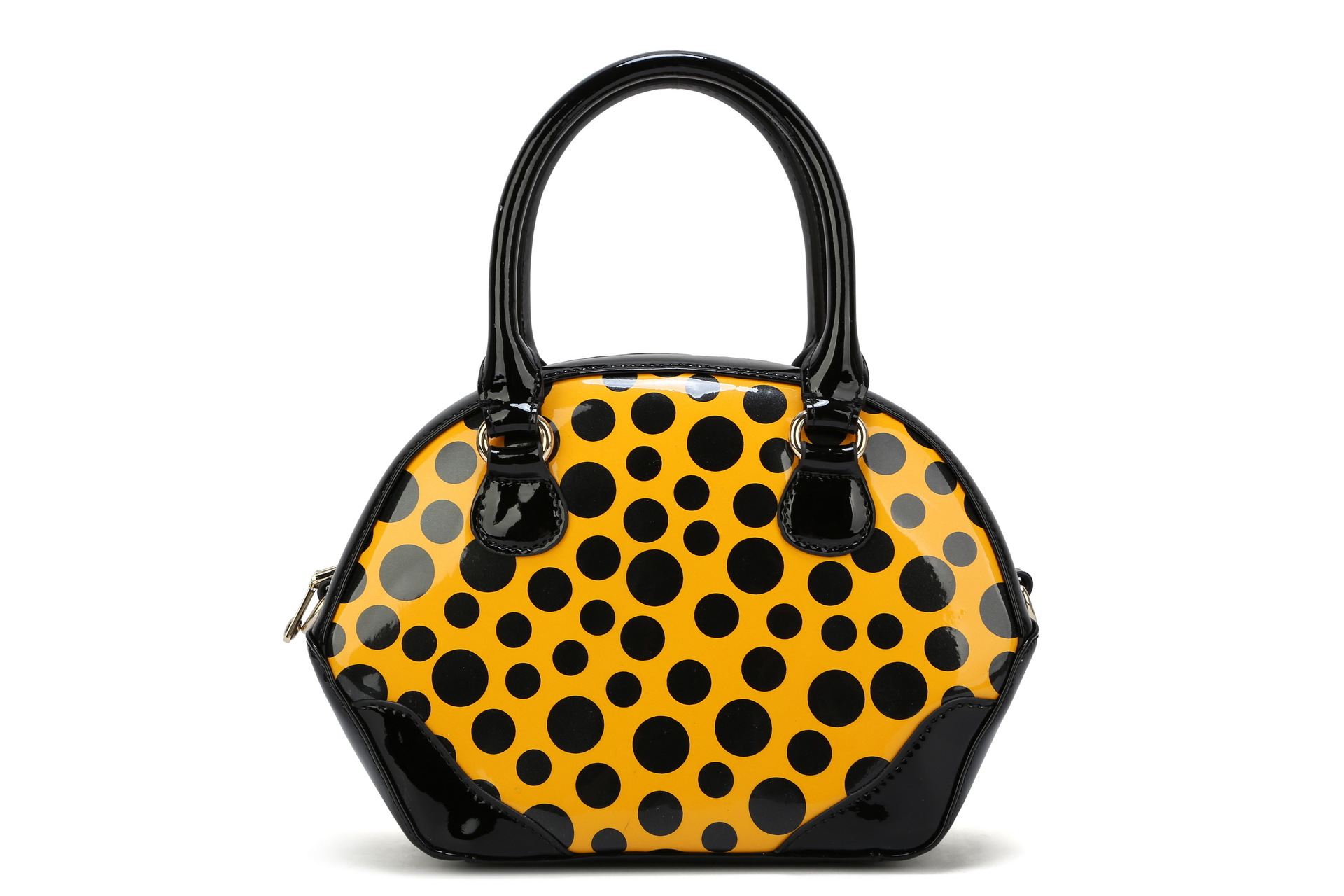 时尚流行可爱笑脸波点真皮女士包包