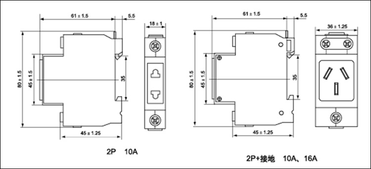 批发销售模数化插座 两孔多功能插座 ac30插座